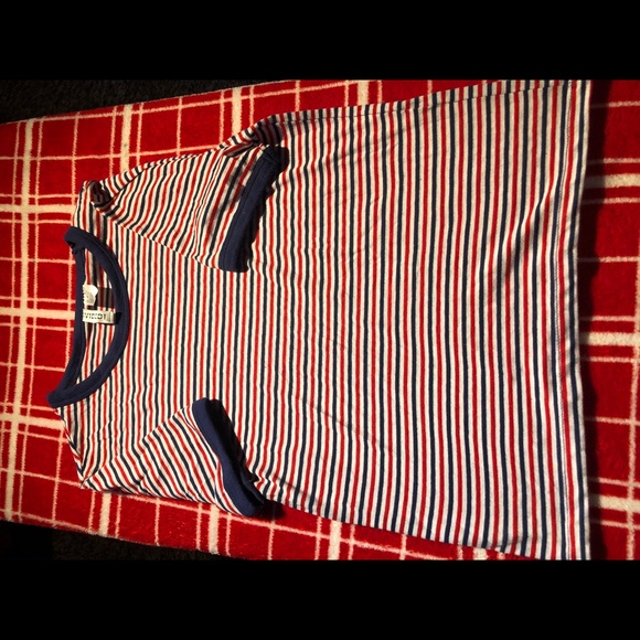 Striped Crop Top Tee - Picture 1 of 2